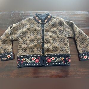 Like new, Gorgeous Icelandic Design Fully-lined Wool Cardigan Sweater 😍